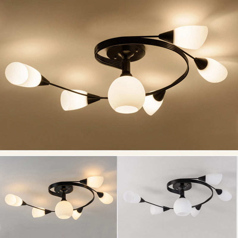 Scandinavian Ceiling Lights with Floral Design