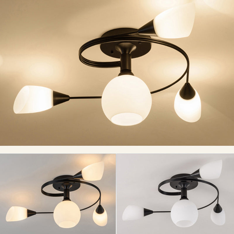 Scandinavian Ceiling Lights with Floral Design