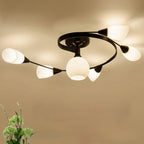 Scandinavian Ceiling Lights with Floral Design
