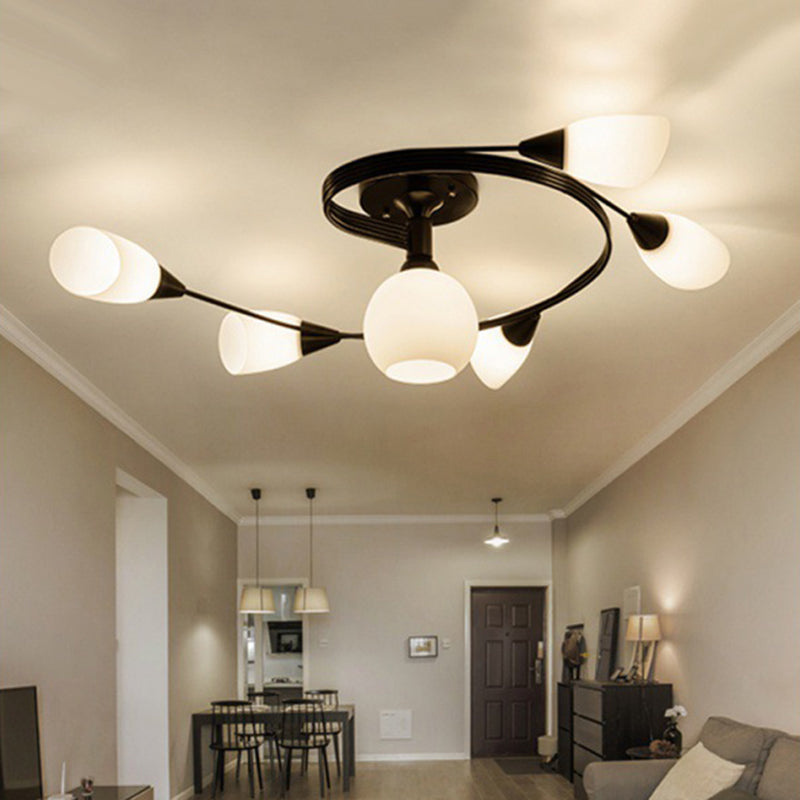 Scandinavian Ceiling Lights with Floral Design