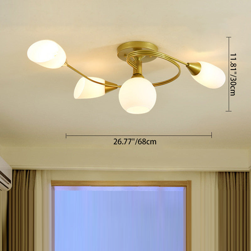 Scandinavian Ceiling Lights with Floral Design