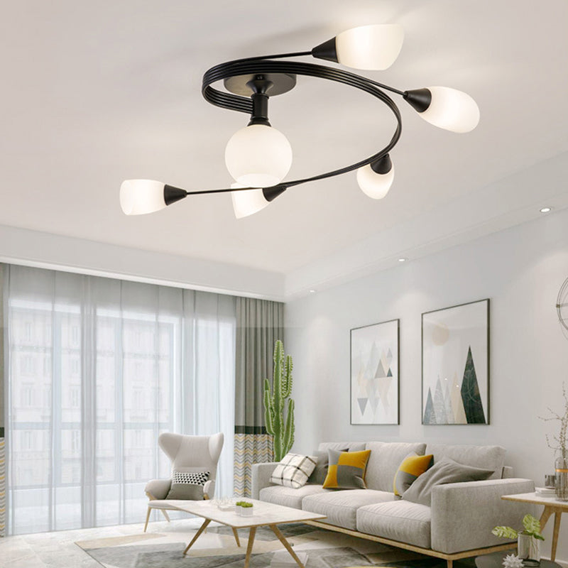 Scandinavian Ceiling Lights with Floral Design