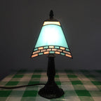 Contemporary Coastal Glass Resin Trapezoidal 1-Light Table Lamp For Bedside - Image 5