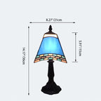 Contemporary Coastal Glass Resin Trapezoidal 1-Light Table Lamp For Bedside - Image 6