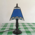 Contemporary Coastal Glass Resin Trapezoidal 1-Light Table Lamp For Bedside - Image 8