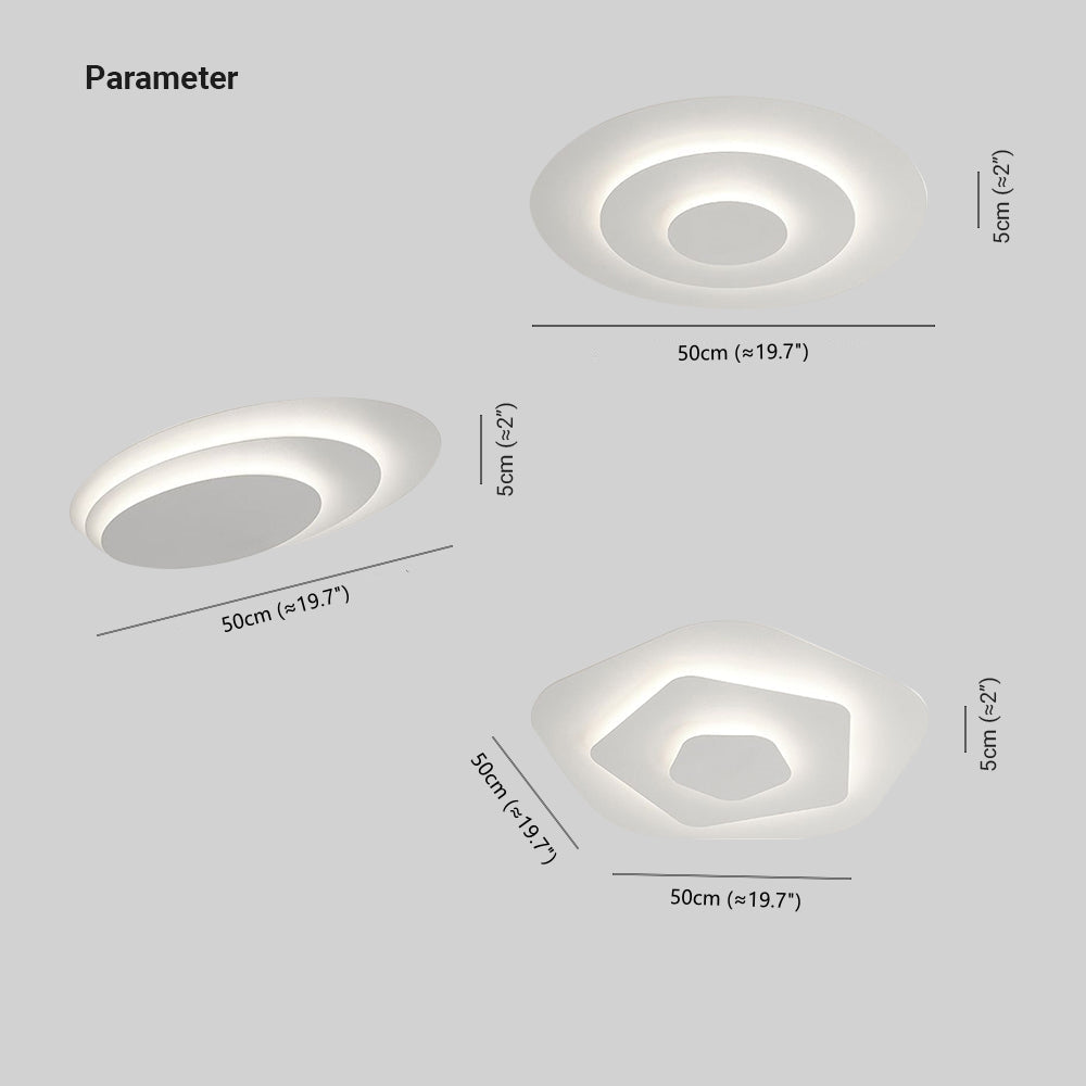 Round LED Ceiling Light Adjustable Brightness for Bedroom & Living Room