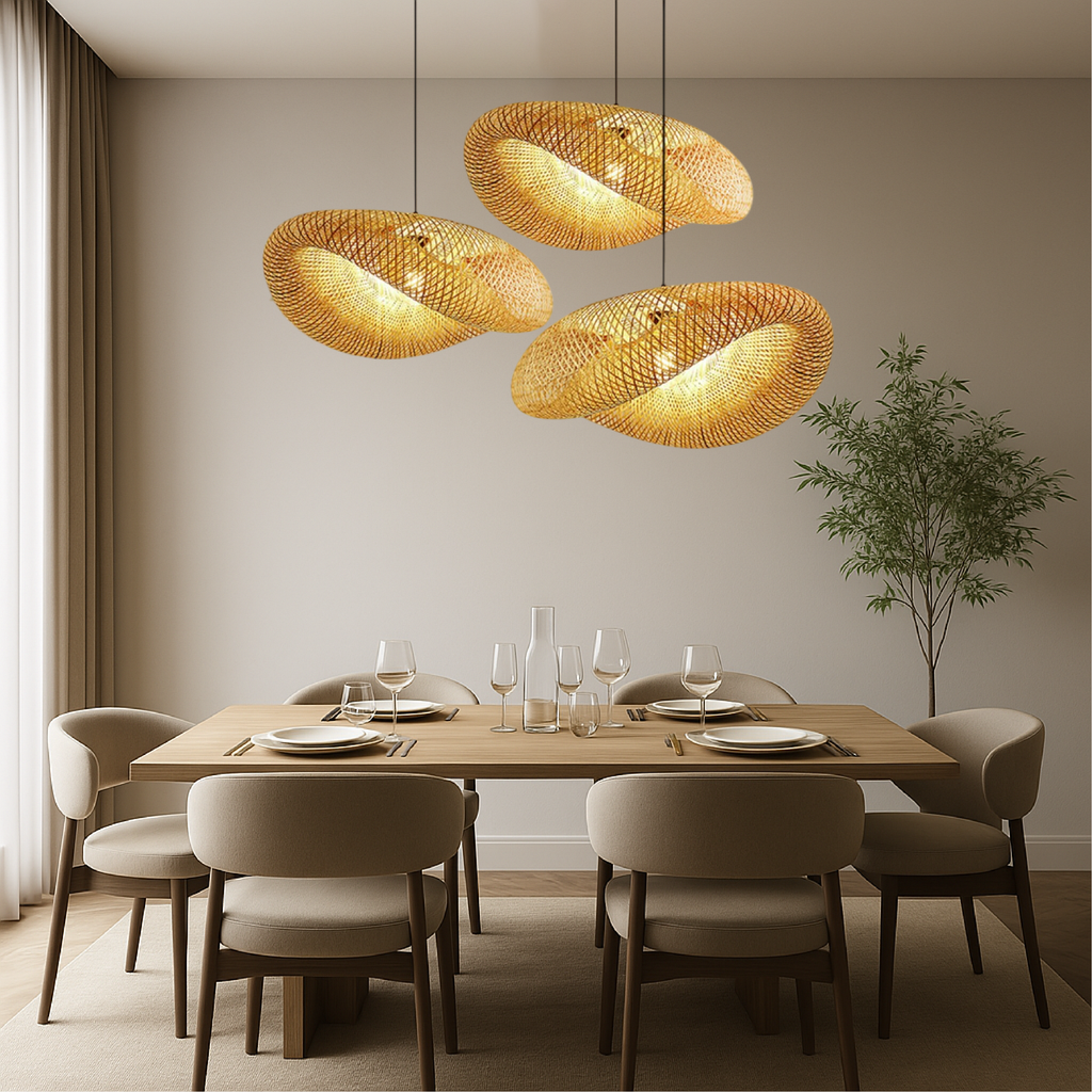 BambuLicht: Bambus Pendelleuchte LED – Natürliche Hängelampe für Esszimmer & Wohnzimmer - Image 2