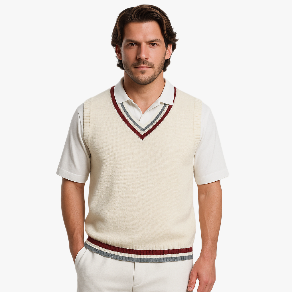 Stylish Men's Chunky Knit Vest Sweater