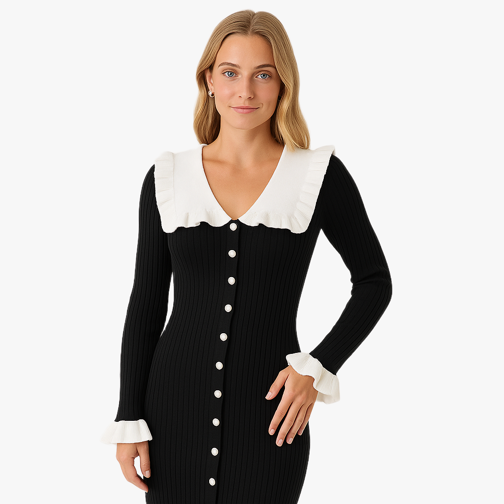 Elegant High Waist Ruffle Maxi Dress for Women