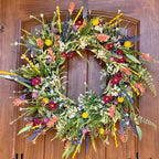 Artificial Floral Door Wreath Decorative Hanging Home Accent
