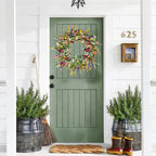 Artificial Floral Door Wreath Decorative Hanging Home Accent