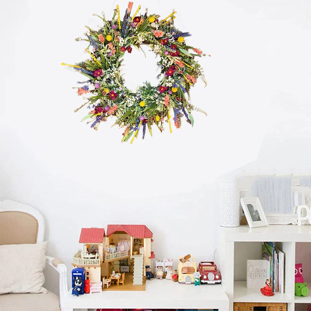 Artificial Flower Door Wreath Vibrant Seasonal Home Decoration