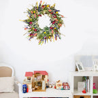 Artificial Floral Door Wreath Decorative Hanging Home Accent