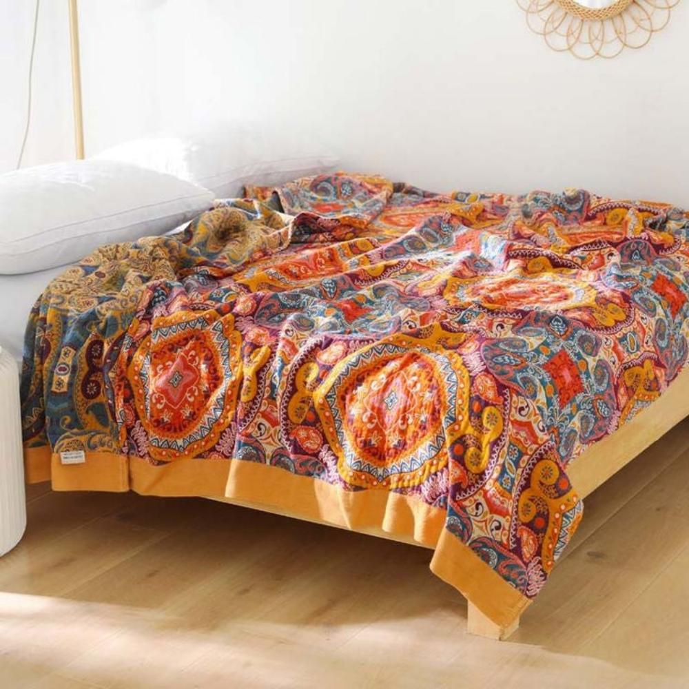 BohoChill: Boho Wohndecke – Wendbare Baumwoll Decke für Sofa & Bett - Image 2