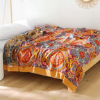 BohoChill: Boho Wohndecke – Wendbare Baumwoll Decke für Sofa & Bett - Image 2