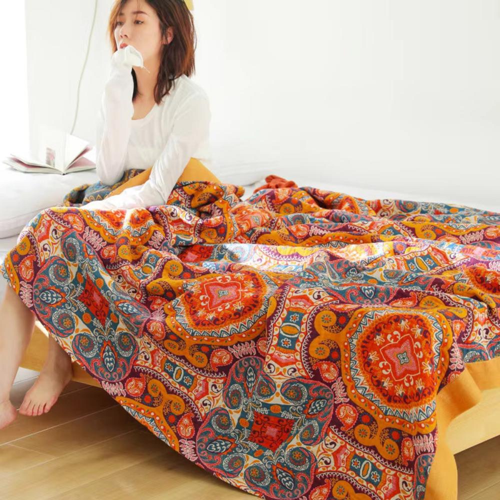 BohoChill: Boho Wohndecke – Wendbare Baumwoll Decke für Sofa & Bett - Image 7