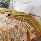 BohoLiva: Boho Baumwoll Decke – Wende Kuscheldecke mit Fransen für Sofa & Bett - Image 2