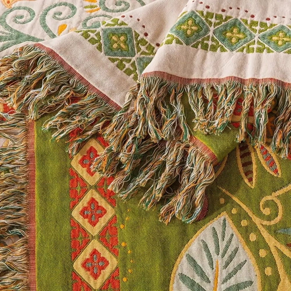 BohoLiva: Boho Baumwoll Decke – Wende Kuscheldecke mit Fransen für Sofa & Bett - Image 7