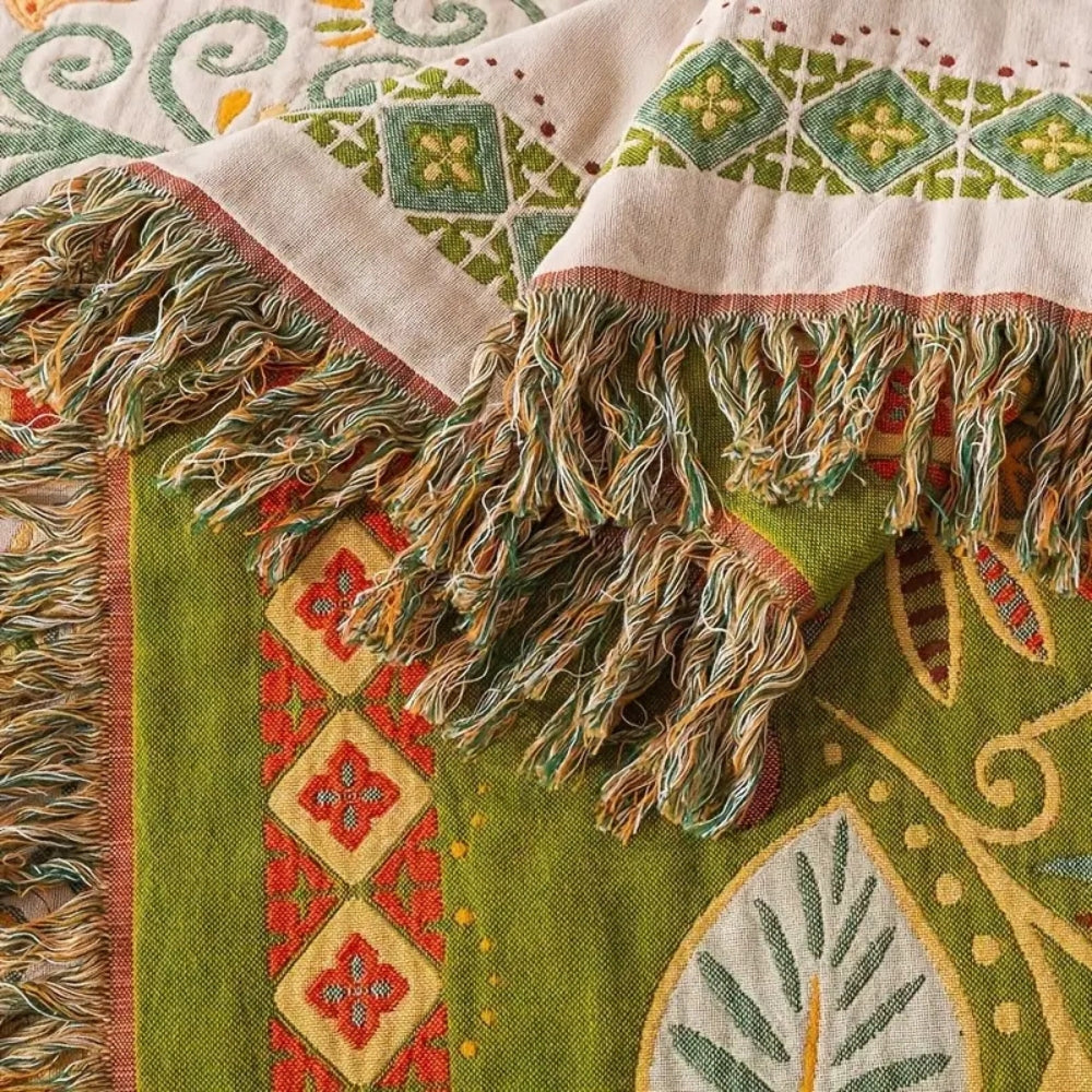 BohoLiva: Boho Baumwoll Decke – Wende Kuscheldecke mit Fransen für Sofa & Bett - Image 7