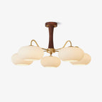 Retro Glass Globe Chandelier Mid-Century Ceiling Light Design