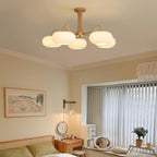 Retro Glass Globe Chandelier Mid-Century Ceiling Light Design