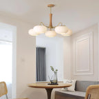 Retro Glass Globe Chandelier Mid-Century Ceiling Light Design
