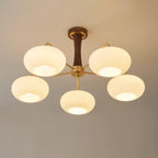 Retro Glass Globe Chandelier Mid-Century Ceiling Light Design