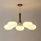 Retro Glass Globe Chandelier Mid-Century Ceiling Light Design