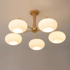 Retro Glass Globe Chandelier Mid-Century Ceiling Light Design