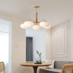 Retro Glass Globe Chandelier Mid-Century Ceiling Light Design