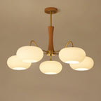 Retro Glass Globe Chandelier Mid-Century Ceiling Light Design