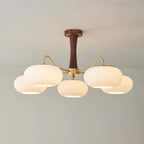 Retro Glass Globe Chandelier Mid-Century Ceiling Light Design