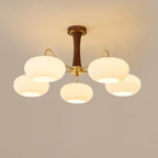 Retro Glass Globe Chandelier Mid-Century Ceiling Light Design