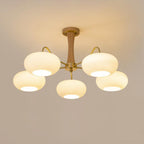 Retro Glass Globe Chandelier Mid-Century Ceiling Light Design