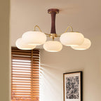 Retro Glass Globe Chandelier Mid-Century Ceiling Light Design
