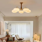 Retro Glass Globe Chandelier Mid-Century Ceiling Light Design