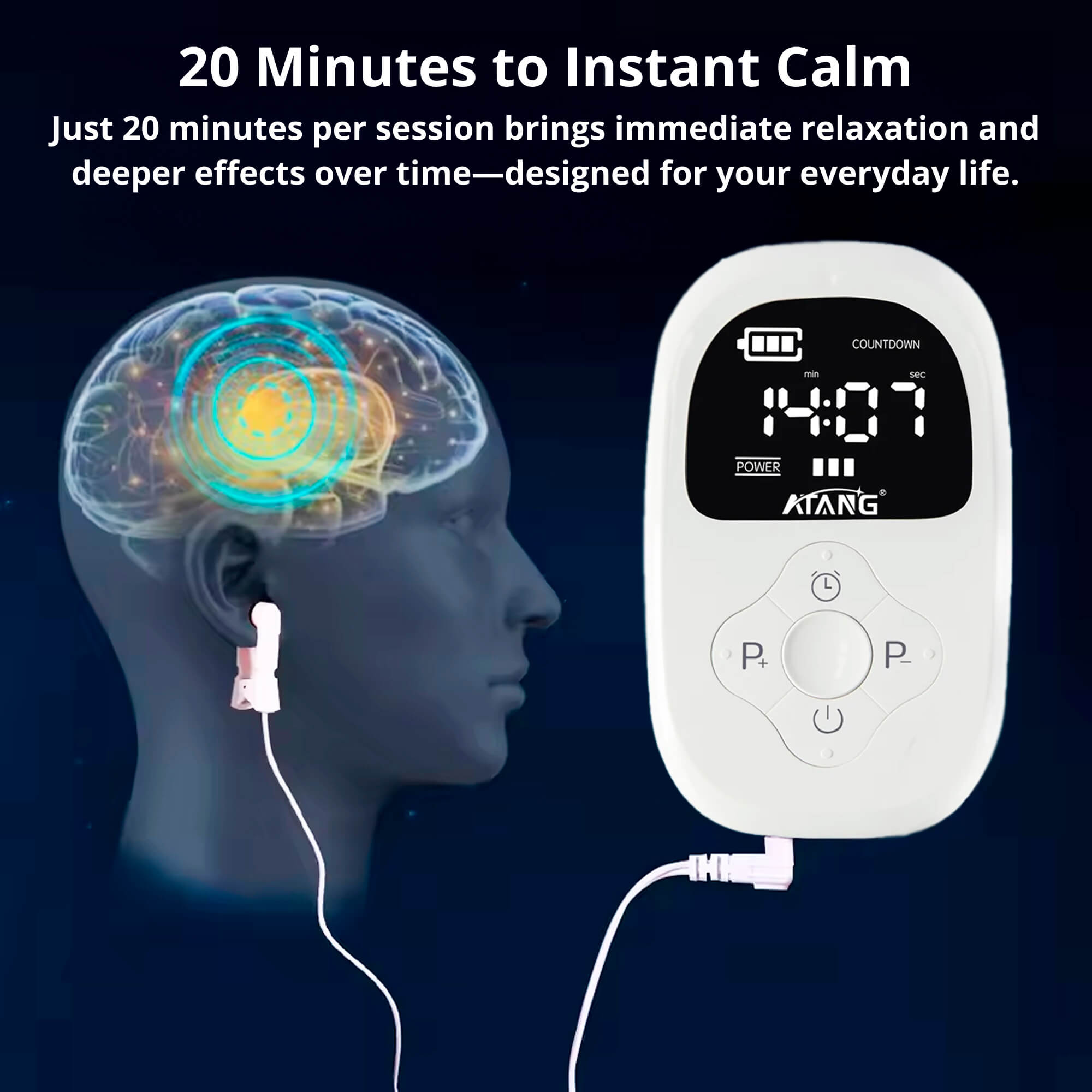 CES Therapy Device for Anxiety, Sleep & Pain Relief