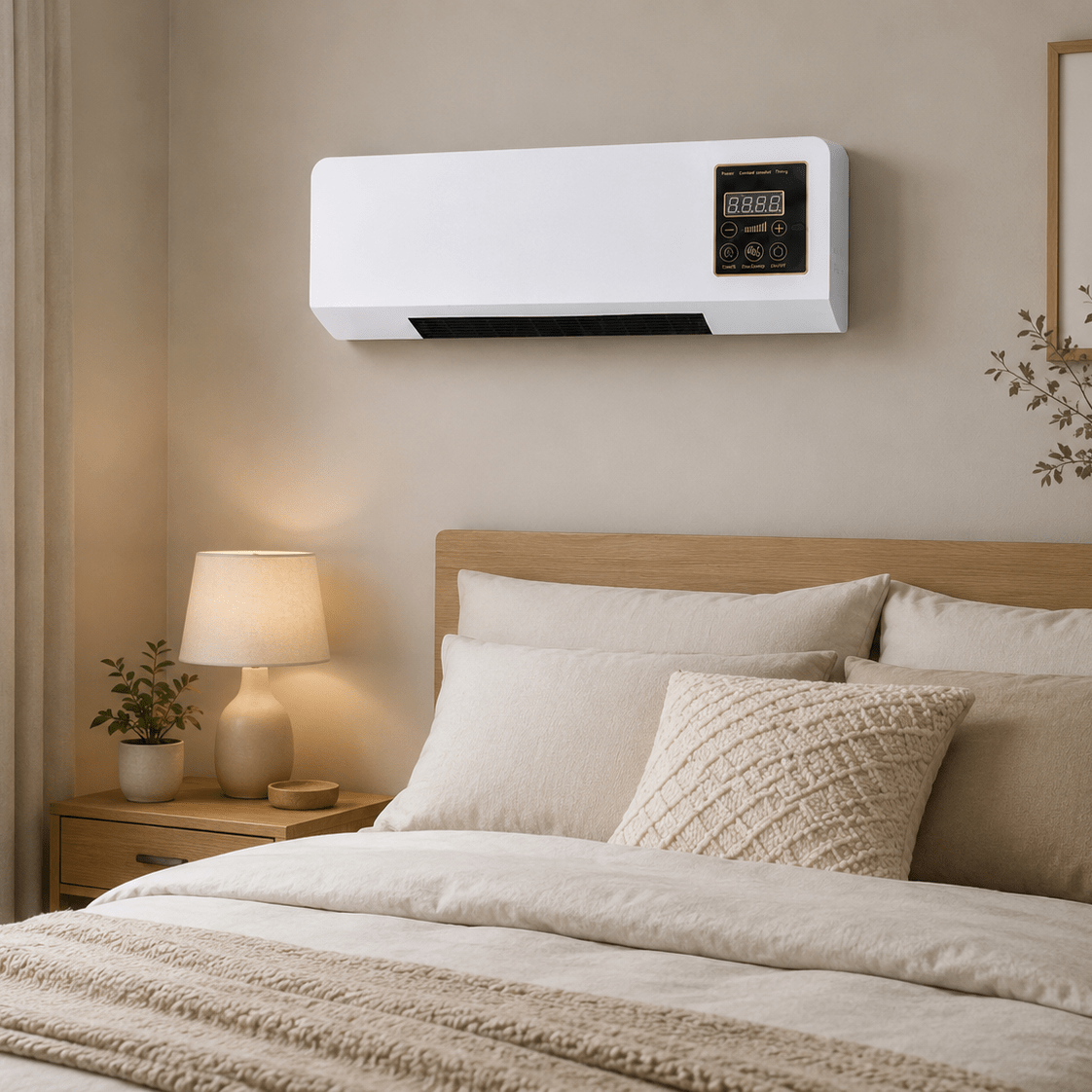 Wall Mounted Heater Fan Combo 2-in-1 Space Saving PTC Ceramic Remote - Image 11