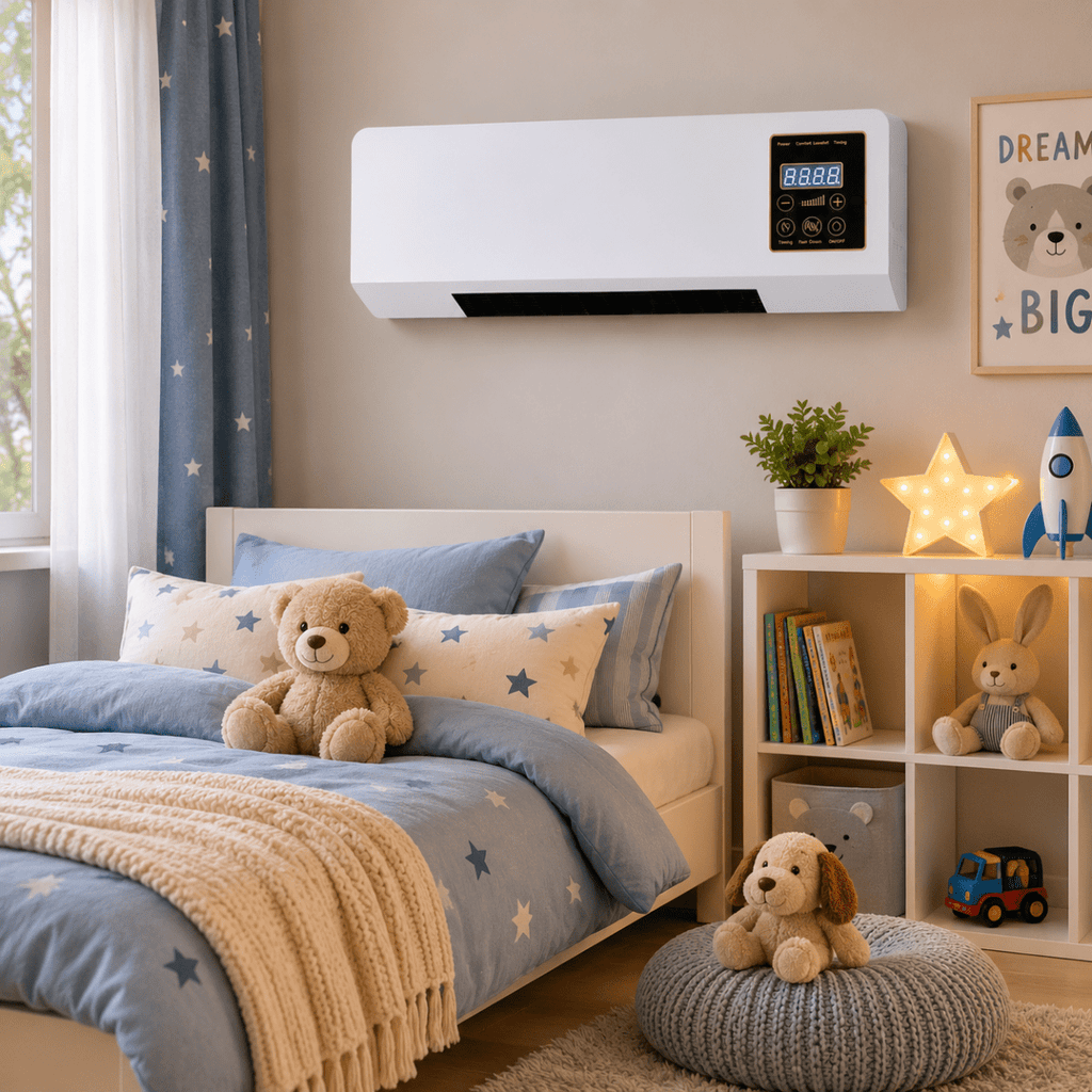 Wall Mounted Heater Fan Combo 2-in-1 Space Saving PTC Ceramic Remote