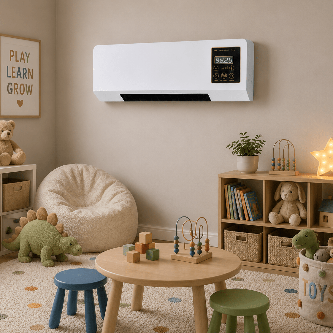 Wall Mounted Heater Fan Combo 2-in-1 Space Saving PTC Ceramic Remote - Image 9
