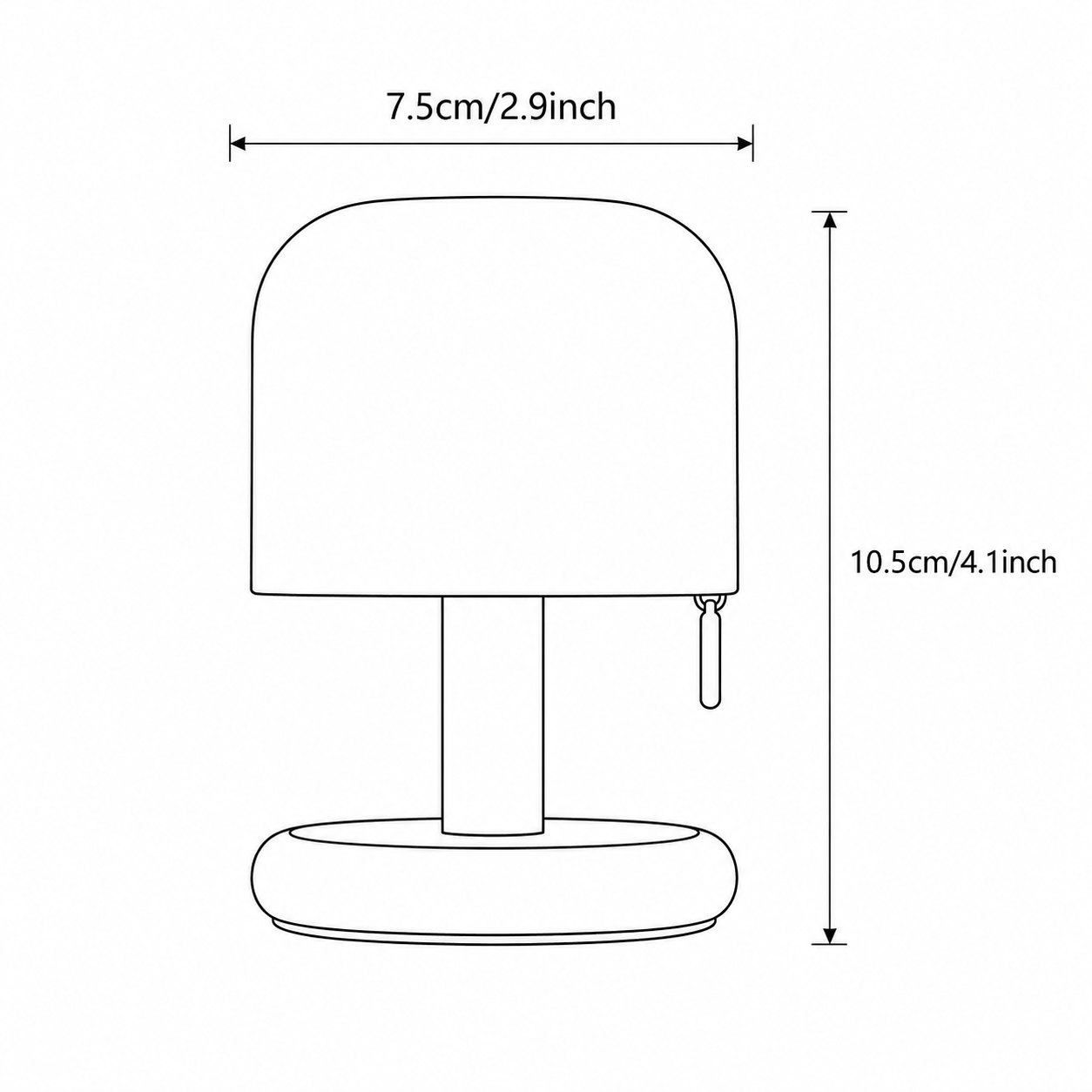 USB Rechargeable LED Mushroom Table Lamp