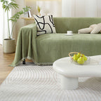 Herringbone Sofa Throw Soft Textured Blanket with Tassels