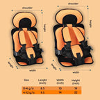 Children Travel Seat Cushion Adjustable Booster Pad for Car Seats