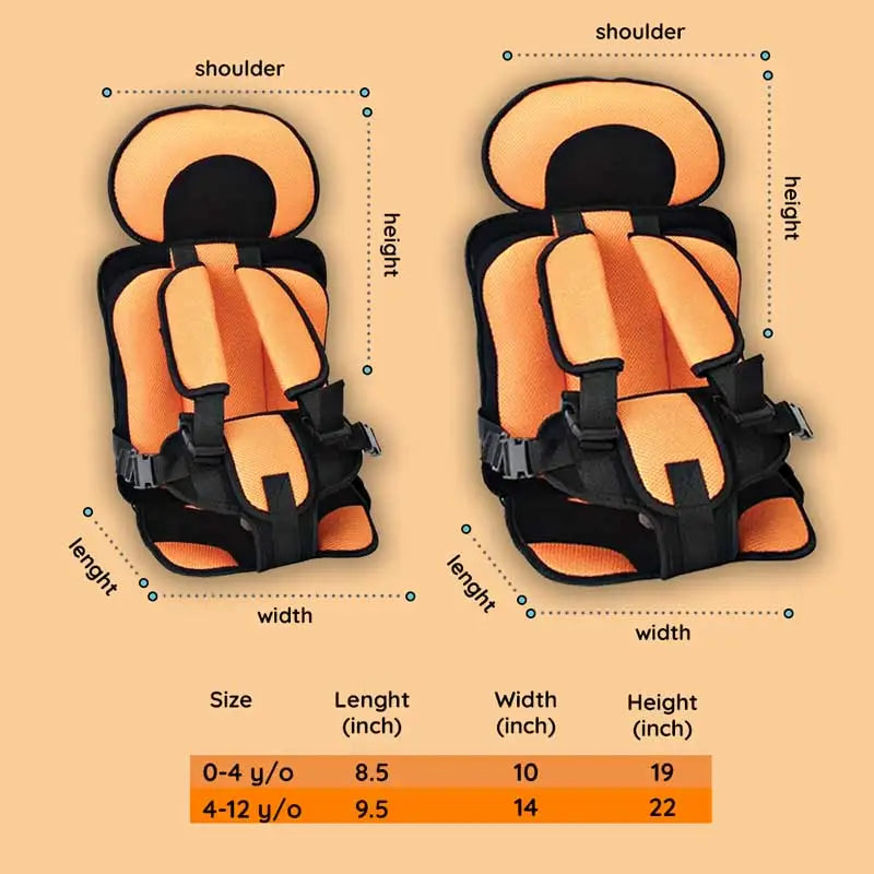 Children Travel Seat Cushion Adjustable Booster Pad for Car Seats