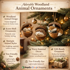 Acorn Shaped Flat Acrylic Woodland Animal Christmas Ornaments - Image 8