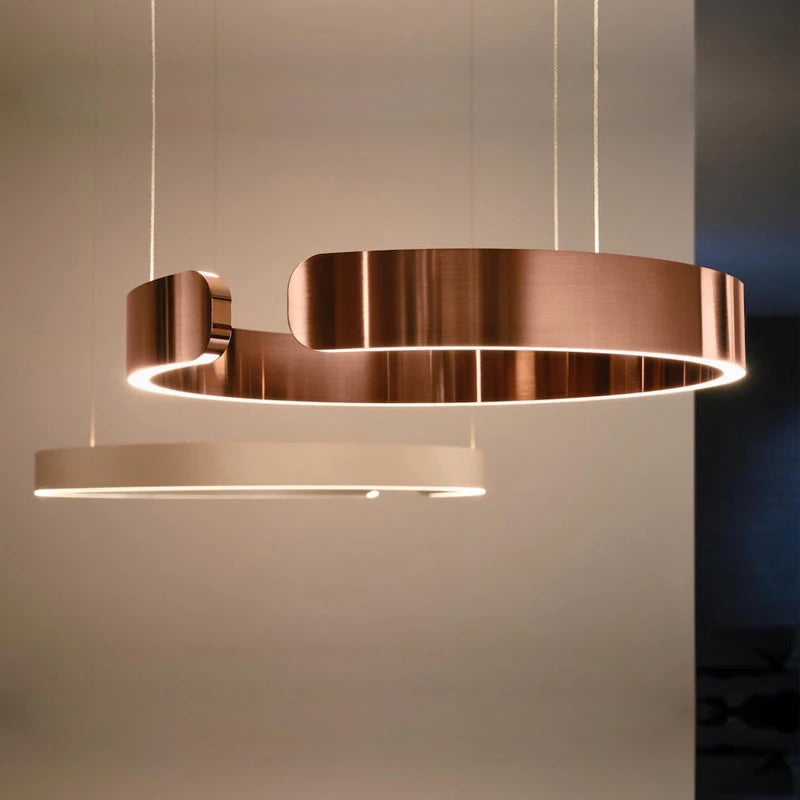 CircuLume: Runde LED-Pendelleuchte aus Metall mit modernem Design – für Wohnzimmer & Flur - Image 11