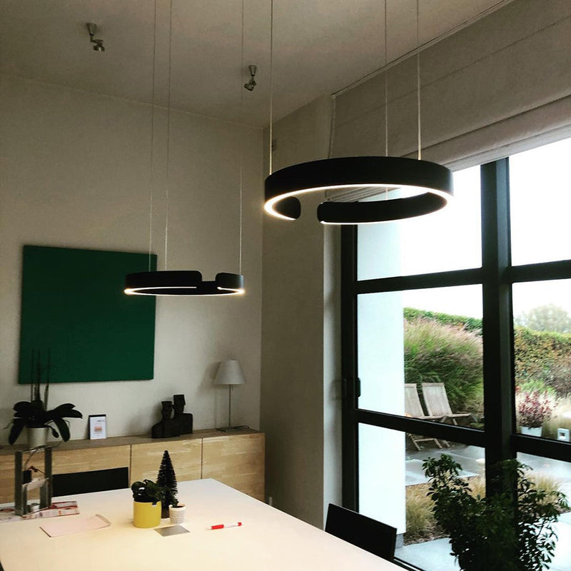 CircuLume: Runde LED-Pendelleuchte aus Metall mit modernem Design – für Wohnzimmer & Flur - Image 3