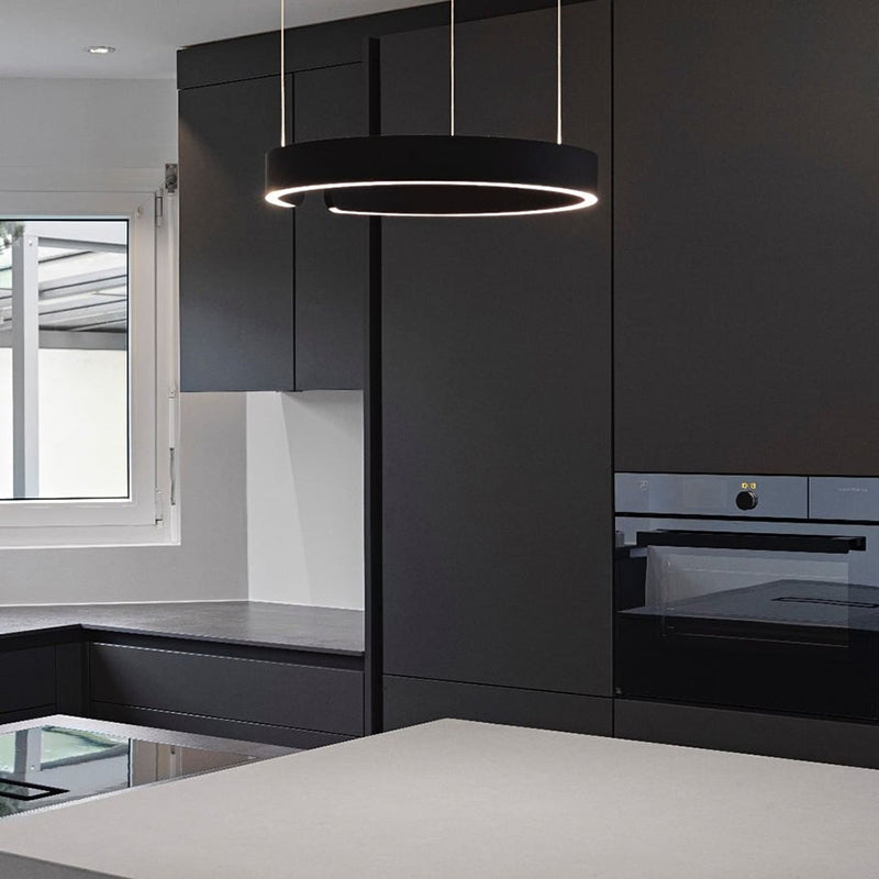 CircuLume: Runde LED-Pendelleuchte aus Metall mit modernem Design – für Wohnzimmer & Flur - Image 8