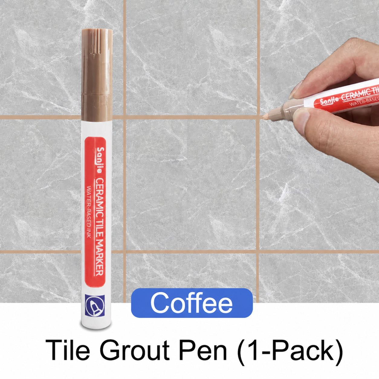 Waterproof Grout Pen White Mold Resistant Tile Marker Restorer