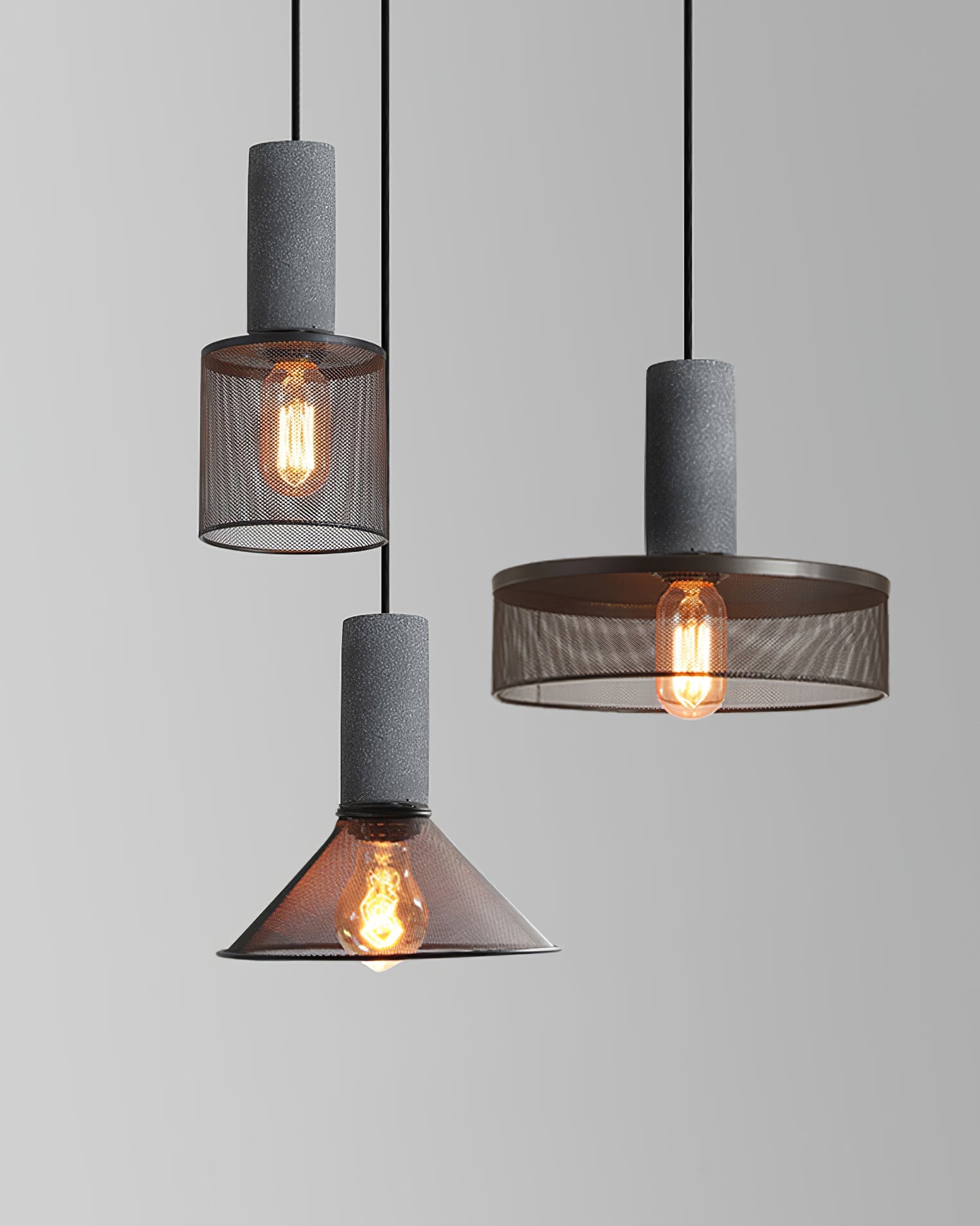 Minimalist Industrial Cylindrical Design Ceiling Pendant Light